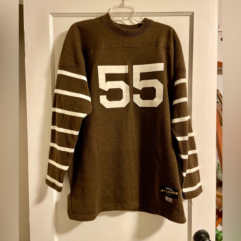 Stall & Dean Ivy League Collection Brown Univ Football Wool Sweater Jersey Rare